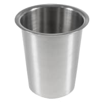 Browne 3 3/4" Round Flatware Cylinder - 5 1/2"H, Solid, Stainless Steel (80113S)