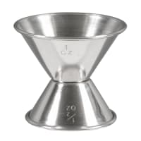 Winco J-1 Double Jigger - 1/2 & 1 oz, Stainless