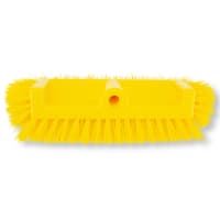 Carlisle 10" Dual Surface Floor Scrub Brush Head - Split Shape, Poly/Plastic, Red (40422EC05...