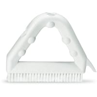 Carlisle 9" Tile & Grout Brush - Polyester Bristles, Green (41323EC09)