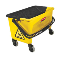 Rubbermaid FGQ90088YEL Microfiber Press Wring Bucket - Yellow