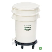 Rubbermaid FG263600WHT 32 gal ProSave BRUTE Container with Dolly - White