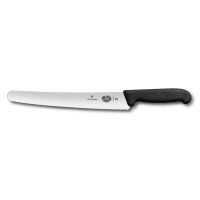 Victorinox 5.2933.26 Serrated Bread Knife w/ 10 1/4" Blade, Black Fibrox® Pro Handle