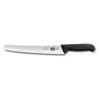 Victorinox 5.2933.26B Serrated Bread Knife w/ 10 1/4" Blade, Black Fibrox® Nylon Handle