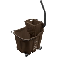 Carlisle 35 qt Mop Bucket Combo - Side Press Wringer, Brown (8690401)