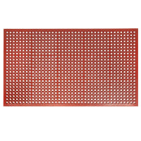 Winco RBM-35R Grease Proof Floor Mat w/ Beveled Edges, Rubber, 3' x 5' x  1/2", Re...