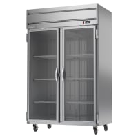 Beverage-Air HR2HC-1G 52" Two Section Reach In Refrigerator, (2) Left/Right Hinge Glass Doors, 115v