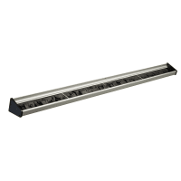 Winco MHH-36 36" Mop & Broom Rack w/ Rubber Bristles, Aluminum