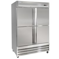 MoTak MSD-4HDF-BAL-X 54" Two Section Reach In Freezer, (4) Left/Right Hinge Solid Doors, 115...