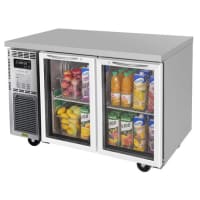 Turbo Air JUR-48 11 cu ft Undercounter Refrigerator w/ (2) Sections &amp; (2) Doors, 115v
