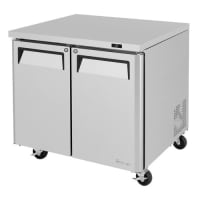 Turbo Air MUR-36 9 1/2 cu ft Undercounter Refrigerator w/ (2) Sections &amp; (2) Doors, 115v