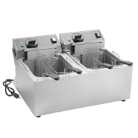 Vollrath CF2-3600DUAL Countertop Electric Fryer - (2) 10 lb Vat, 208-240v/1ph