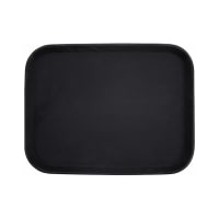 Winco TRH-1418K Rectangular Easy Hold Tray, 14" x 18", Black