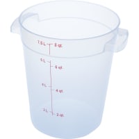 Carlisle 8 qt Round Storage Container - Clear (1096630)