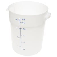 Carlisle 22 qt Round Storage Container - White (1097902)
