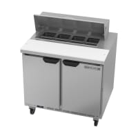 Beverage-Air SPE36HC-08 36" Hydrocarbon Series Sandwich/Salad Prep Table w/ Refrigerated Bas...