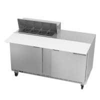 Beverage-Air SPE60HC-08C 60" Hydrocarbon Series Sandwich/Salad Prep Table w/ Refrigerated Ba...