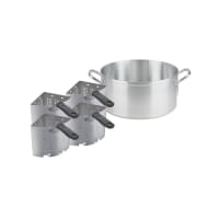 Vollrath 682114 18 1/2 qt Wear-Ever® Steamer/Boiler Set w/ (4) 3 qt. Stainless Steel Insets - Alu...