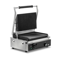 Vollrath PSG4-SG120 Single Commercial Panini Press w/ Cast Iron Grooved Plates, 120v