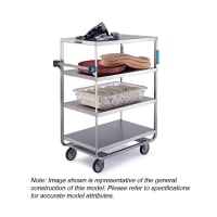 Lakeside 563 Queen Mary Cart - 6 Levels, 700 lb. Capacity, Stainless, Raised Edges