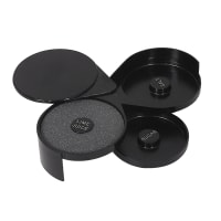 Browne 3 Tier Glass Rimmer w/ Swing Tray, Black (574834)