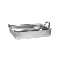 Matfer Bourgeat 713550 15 7/8 qt Roast Pan - 20 7/8" x 17", Stainless Steel