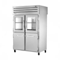 True STG2RPT-2HG/2HS-2G-HC 52 3/5" Two Section Pass Thru Refrigerator, (4) Glass Doors, (2)...