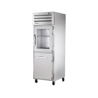 True STG1R-1HG/1HS-HC 27 1/2" One Section Reach In Refrigerator, (1) Glass Door, (1) Solid D...