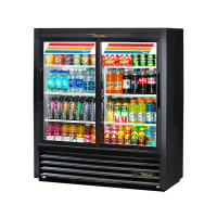 True GDM-41SL-54-HC-LD 47 1/8" GDM Series Two Section Glass Door Merchandiser - (2) Sliding...