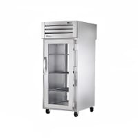 True STR1RPT-1G-1G-HC 27 1/2" One Section Pass Thru Refrigerator, (2) Right Hinge Glass Doors, 115v