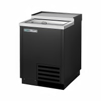 True T-24-GC-HC 1 Section Glass Chiller w/ 90 Mug Capacity - Black, 115v