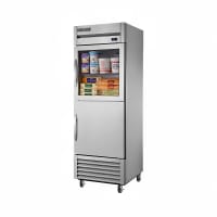True T-23-1-G-1-HC~FGD01 27" One Section Reach In Refrigerator, 1 Glass Door, 1 Solid Door, Right Hinge, 115v