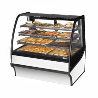 True TDM-DC-48-GE/GE-S-W 48 1/4" Full Service Dry Bakery Case w/ Curved Glass - (4) Levels,...
