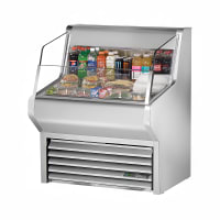 True THAC-36-S 36" Horizontal Open Air Cooler w/ (3) Levels, Stainless Steel, 115v