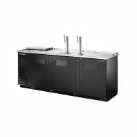 True TDD-4CT-HC 90" Kegerator Beer Dispenser w/ 4 Keg Capacity - 2 Columns, Black, 115v