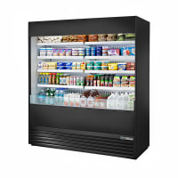 True TOAM-72-HC~NSL01 72" Vertical Open Air Cooler w/ (5) Levels - Black, 208-230v