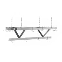Advance Tabco SC-60 60" Ceiling-Mount Pot Rack w/ (18) Double Hooks, Steel