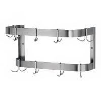 Advance Tabco SW-84 84" Wall-Mount Pot Rack w/ (18) Double Hooks, Stainless Steel