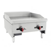 Bakemax BACG24-2 24" Gas Griddle w/ Manual Controls - 3/4" Steel Plate, Convertible