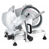 Bakemax BMMSM10 Manual Meat Slicer w/ 10" Blade - Belt Driven, 1/5 hp