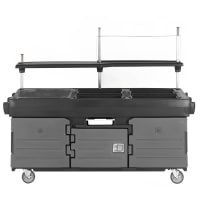 Cambro KVC856426 Kiosk Type Food Cart w/ Lockable Storage, 85 1/8"L x 33 1/2"W x 70 1/2...
