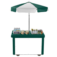 Cambro CVC55519 Food Cart w/ Cover &amp; Cutting Board, 55 3/16"L x 31 1/4"W x 93 1/2"H, Green