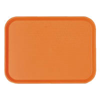 Cambro 1418FF166 Plastic Fast Food Tray - 17 3/4"L x 13 4/5"W, Orange