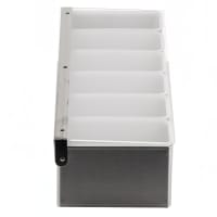 Tablecraft 1606 (6) Compartment Bar Garnish Tray - Flat Hinged Lid