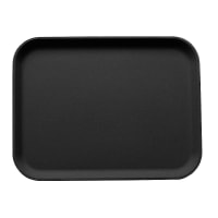 Cambro 3253CT110 Rectangular Camtread Serving Tray - 20 7/8" x 12 3/4", Fiberglass, Bla...