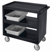 Cambro BC2354S110 3 Level Polymer Utility Cart w/ 500 lb Capacity, Raised Ledges