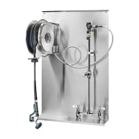 Krowne 24-503 35 ft Open Hose Reel w/ 40" H, Stainless Wall Plate