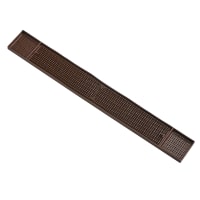 American Metalcraft BM23 Rectangular Bar Mat - 27" x 3 1/4", Rubber, Dark Brown