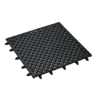American Metalcraft BT12X12 12" Square Interlocking Bar Mat - Vinyl, Black