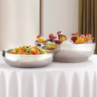 American Metalcraft HMDWB19 657 oz Round Serving Bowl - Hammered, Stainless